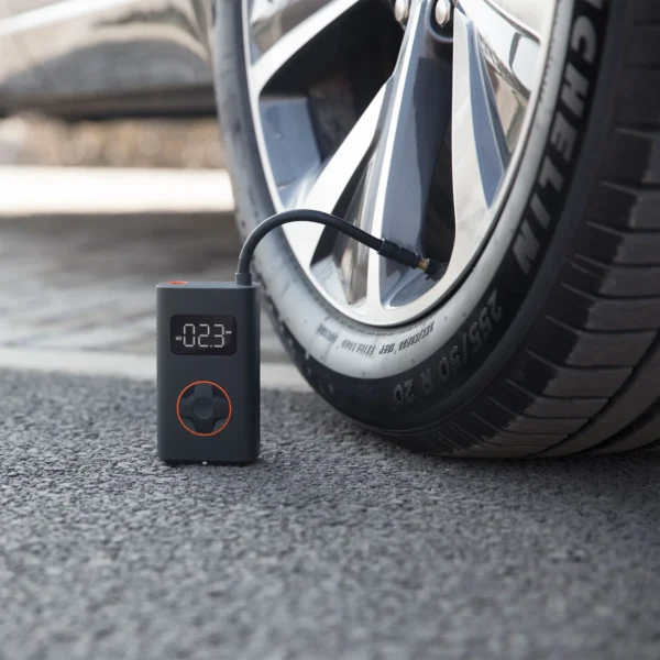 Mini Compresseur D'air Portable 150 PSI, 10,3 Bars, LED, Rechargeable USB-C QiCYCLE N2