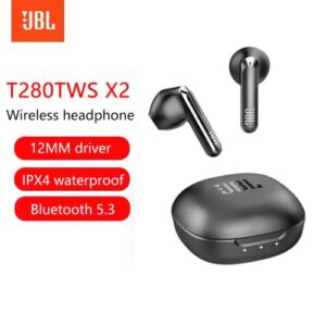 JBL Tune 280 Tws X2 Écouteurs Intra-Auriculaires Sans Fil, Bluetooth, Son Pure Bass JBL, Étanche