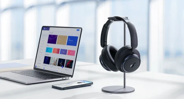 Casque Adaptatif À Suppression Active Du Bruit,Audio Sans Fil, Bluetooth 5.3 Anker Soundcore Space Q45