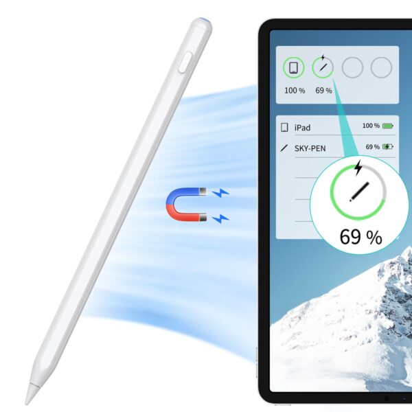 Stylet Anker Pro Capacitif Pour IPad/IPad Pro/Air/Mini (Blanc) WIRELESS CHARGING