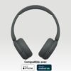 Casque sans fil avec microphone, appel, 50 Heures d'autonomie Sony WH-CH520