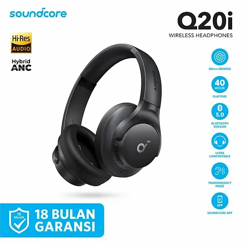 Casque hybride à réduction active du bruit ANKER SOUNDCORE Q20I