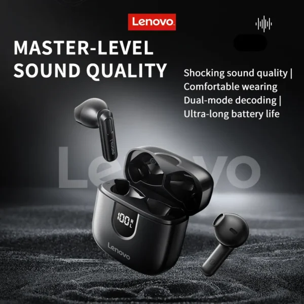 Écouteurs Sans Fil Bluetooth 5.4, Longue Portée EA120 True Lenovo
