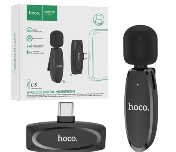 Microphone Numérique Cravate Sans Fil- Type-C - L15-  Hoco