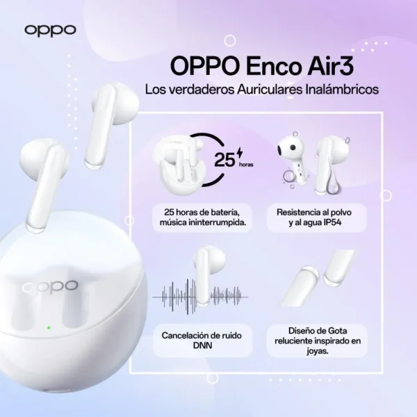 Écouteurs Sans Fil, Bluetooth 5.3 Oppo Enco Air3