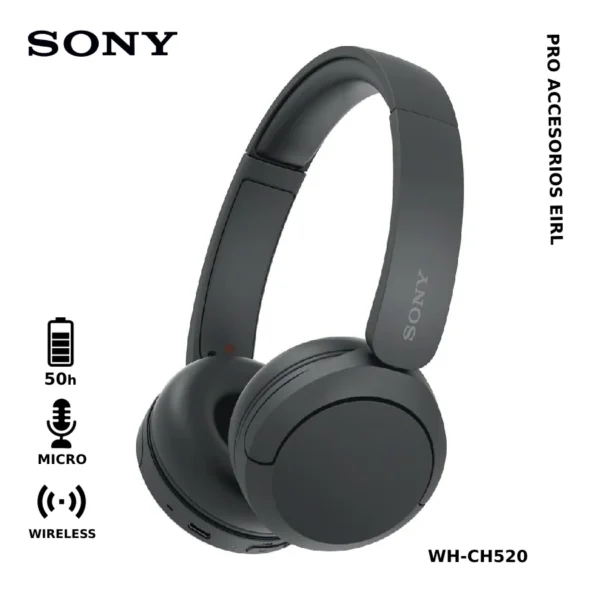 Casque sans fil avec microphone, appel, 50 Heures d'autonomie Sony WH-CH520