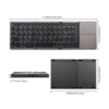 Clavier Portable, Sans Fil, Bluetooth pliable B033