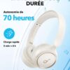 Casque Bluetooth Sans Fil Supra Auriculaire- Autonomie De 70 Heures, SOUNDCORE H30I