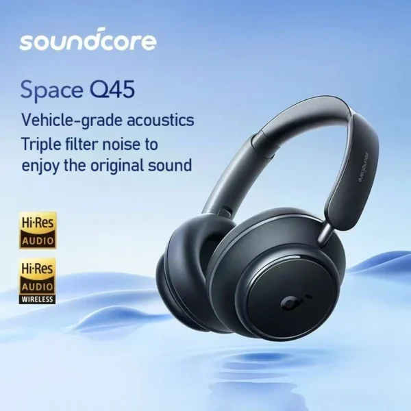 Casque Adaptatif À Suppression Active Du Bruit,Audio Sans Fil, Bluetooth 5.3 Anker Soundcore Space Q45