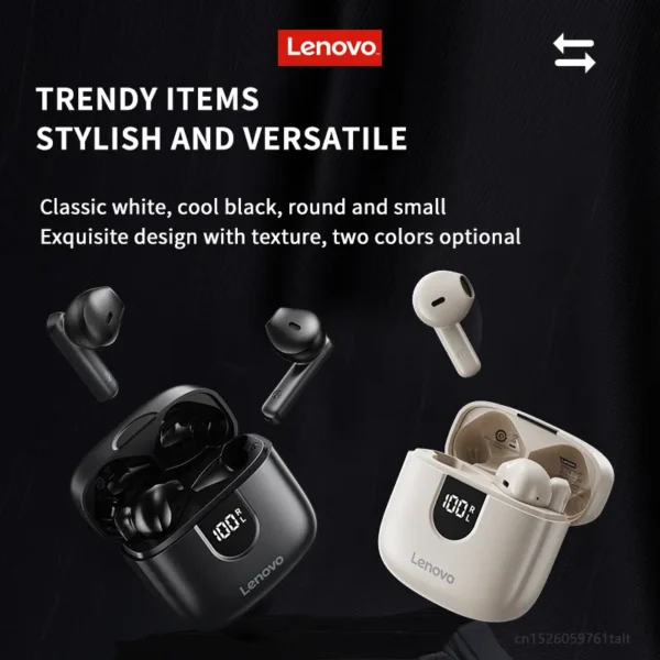 Écouteurs Sans Fil Bluetooth 5.4, Longue Portée EA120 True Lenovo