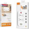 Multiprise 4 Prise Avec 4 Entrées USB 5V 3.1A 2500W 2m LDNIO SC4407