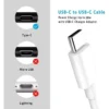 Câble Type C Type C PD60W 1M Pour Iphone 16 Pro Max Original