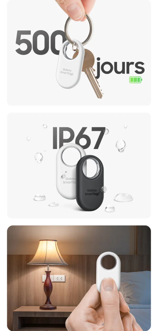 SAMSUNG Galaxy SmartTag 2, Traqueur Bluetooth, Dispositif De Suivi De Localisation GPS Smart Tag