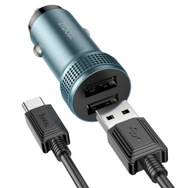 Chargeur De Voiture Double Port USB-A vers Micro-USB Hoco Z49