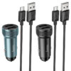 Chargeur De Voiture Double Port USB-A vers Micro-USB Hoco Z49
