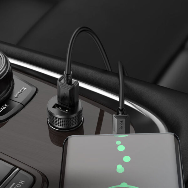 Chargeur De Voiture Double Port USB-A vers Micro-USB Hoco Z49