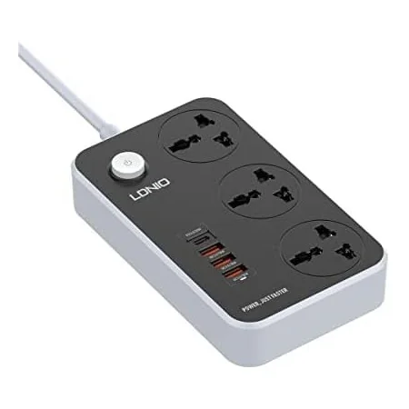 Multiprise 2500W 3 Ports USB 3.0 20W Chargeur Rapide LDNIO SC3412