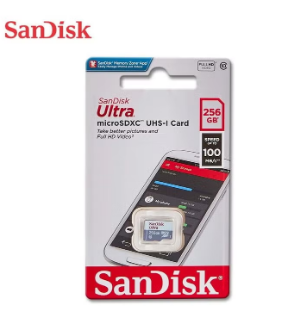 Carte Mémoire Micro Sd 16GB / 32GB / 64GB /128GB /256 GB 100 MB/S SANDISK ULTRA
