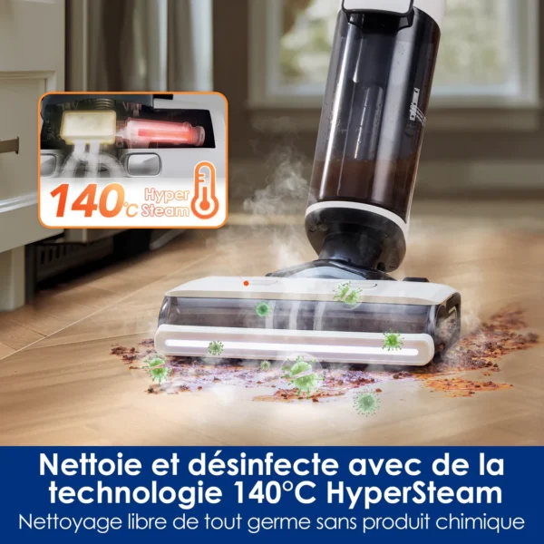 Nettoyeur De Sols Sans-Fil,Balai Vapeur,Auto-Nettoyage, Autopropulsion, Tineco Floor One S7 Steam Plus