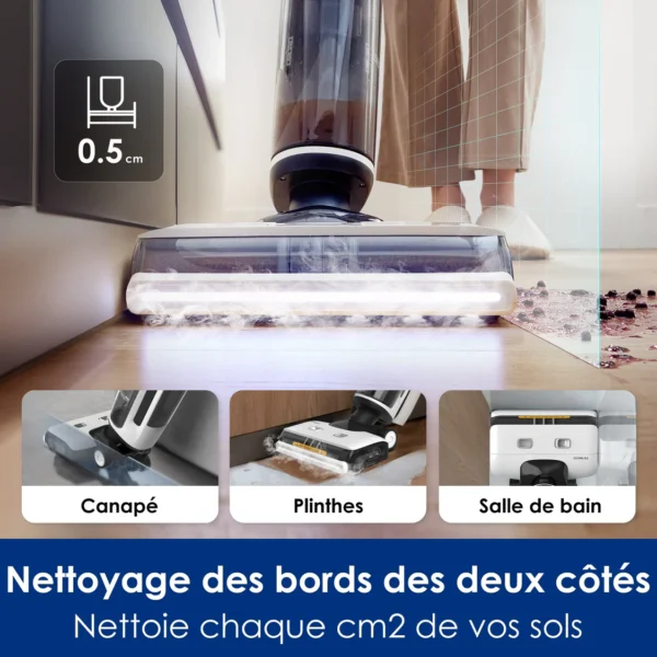 Nettoyeur De Sols Sans-Fil,Balai Vapeur,Auto-Nettoyage, Autopropulsion, Tineco Floor One S7 Steam Plus