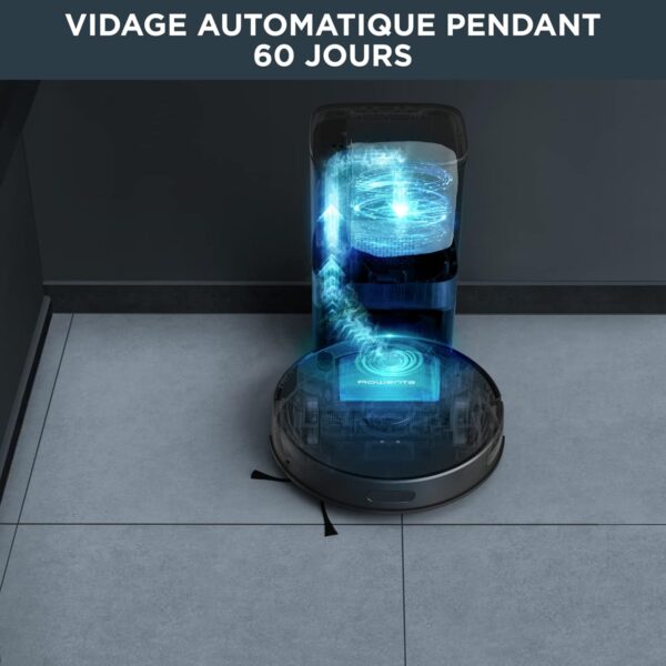 Aspirateur Robot Laveur Vidage Automatique, Nettoyage 4-En-1, Rowenta X-Plorer Serie 75 S+ RR8585WH