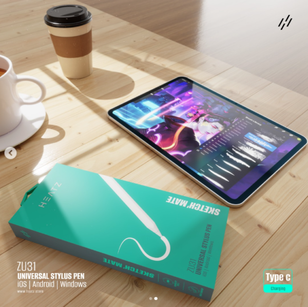 Stylet Universel Pour Les Appareils IOS, Android Et Windows 7 Heures D'utilisation Heatz ZU31