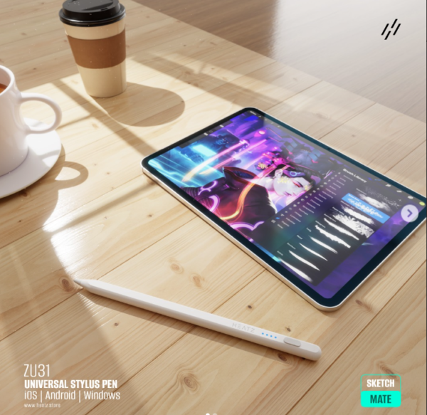 Stylet Universel Pour Les Appareils IOS, Android Et Windows 7 Heures D'utilisation Heatz ZU31
