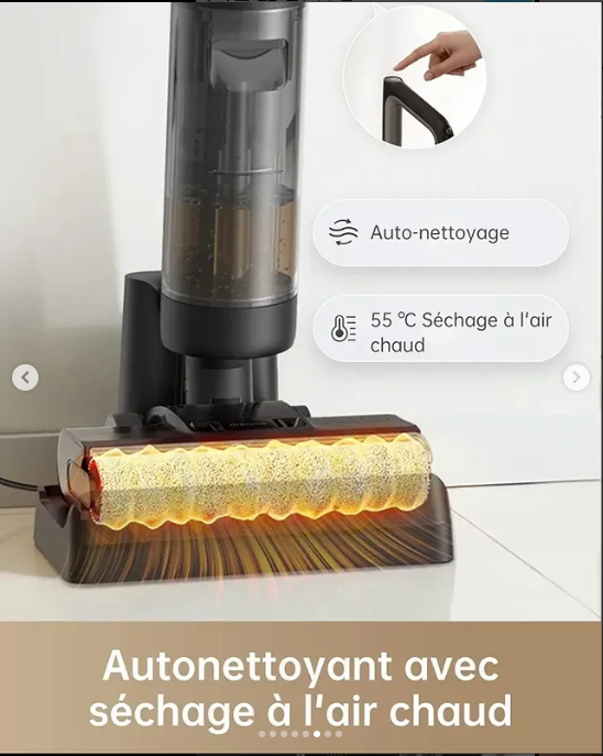DREAME H12 Pro Aspirateur Eau Et Poussière Intelligent Sec Et Humid,900ml,Autonomie 35Min,ÉcranLED