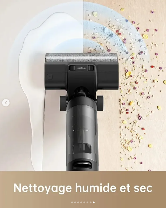 DREAME H12 Pro Aspirateur Eau Et Poussière Intelligent Sec Et Humid,900ml,Autonomie 35Min,ÉcranLED